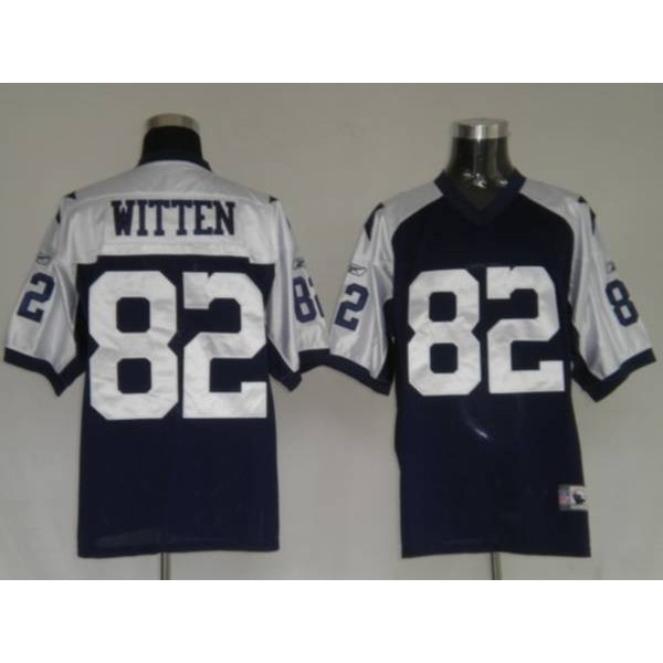 Cowboys #82 Jason Witten Blue Thanksgiving Stitched Throwback NFL Jersey