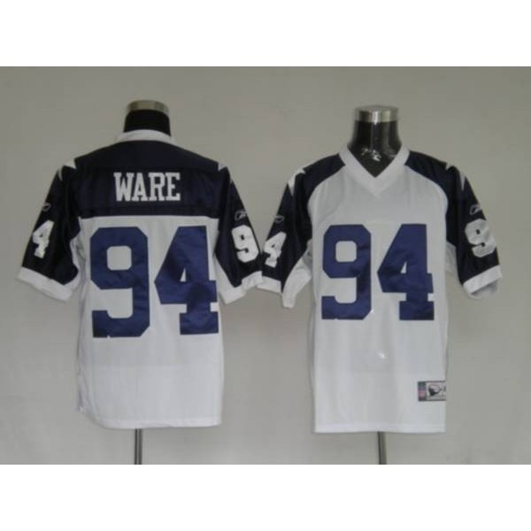 Cowboys #94 DeMarcus Ware White Thanksgiving Stitched Throwback NFL Jersey