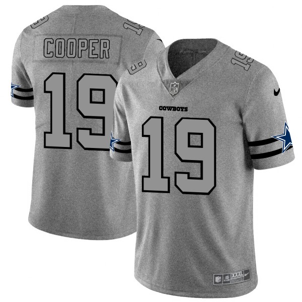 Dallas Cowboys #19 Amari Cooper Men's Nike Gray Gridiron II Vapor Untouchable Limited NFL Jersey