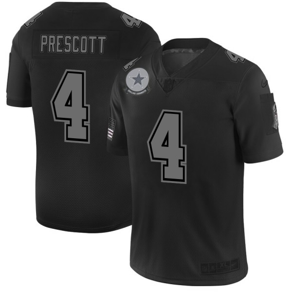Dallas Cowboys #4 Dak Prescott Men's Nike Black 2019 Salute to Service Limited Stitched NFL Jersey