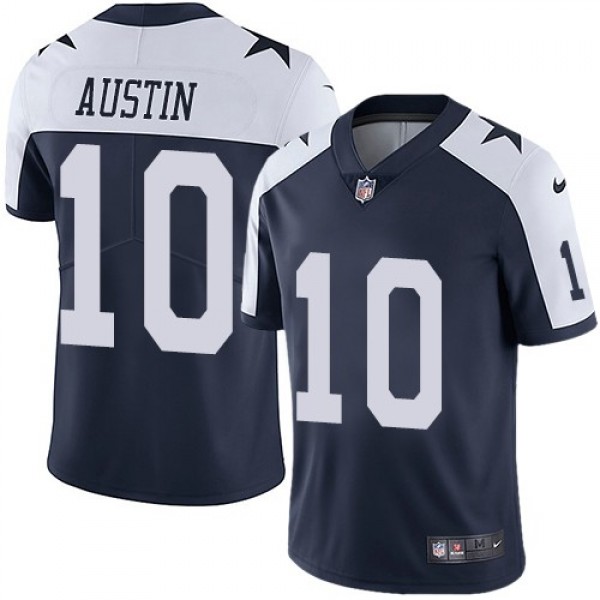 Nike Cowboys #10 Tavon Austin Navy Blue Thanksgiving Men's Stitched NFL Vapor Untouchable Limited Throwback Jersey
