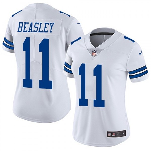 Women's Cowboys #11 Cole Beasley White Stitched NFL Vapor Untouchable Limited Jersey
