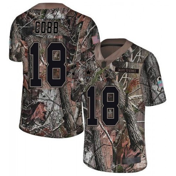 Nike Cowboys #18 Randall Cobb Camo Men's Stitched NFL Limited Rush Realtree Jersey