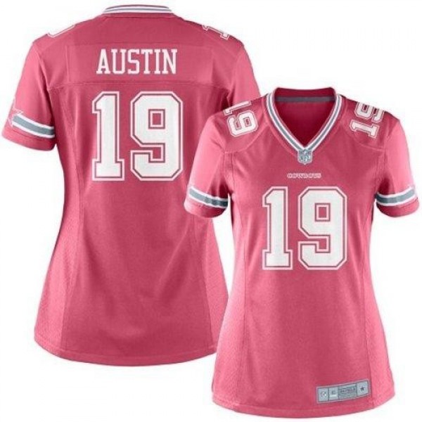 Women's Cowboys #19 Miles Austin Pink Stitched NFL Elite Jersey