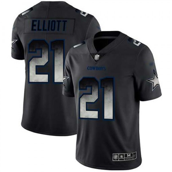 Nike Cowboys #21 Ezekiel Elliott Black Men's Stitched NFL Vapor Untouchable Limited Smoke Fashion Jersey