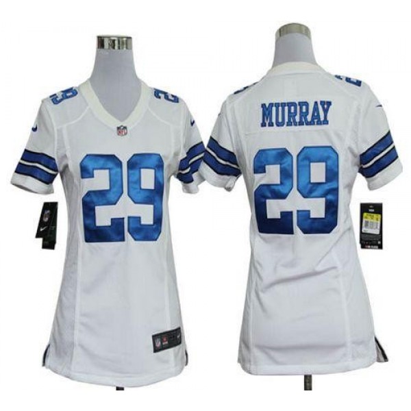 Women's Cowboys #29 DeMarco Murray White Stitched NFL Elite Jersey