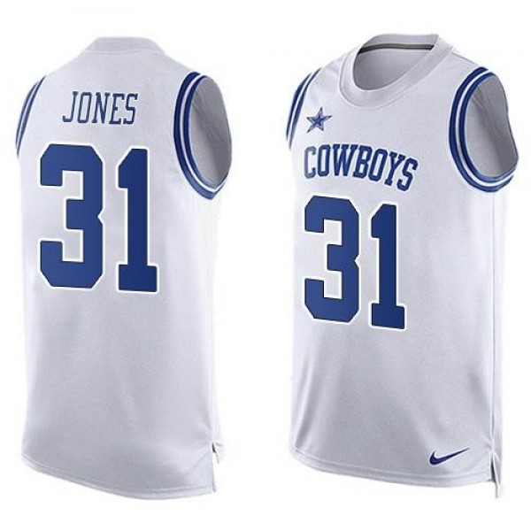 Nike Cowboys #31 Byron Jones White Men's Stitched NFL Limited Tank Top Jersey