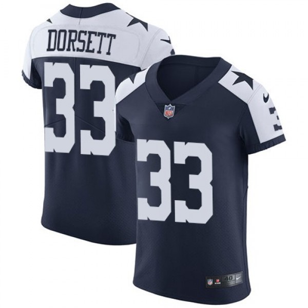 Nike Cowboys #33 Tony Dorsett Navy Blue Thanksgiving Men's Stitched NFL Vapor Untouchable Throwback Elite Jersey