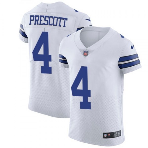 Nike Cowboys #4 Dak Prescott White Men's Stitched NFL Vapor Untouchable Elite Jersey