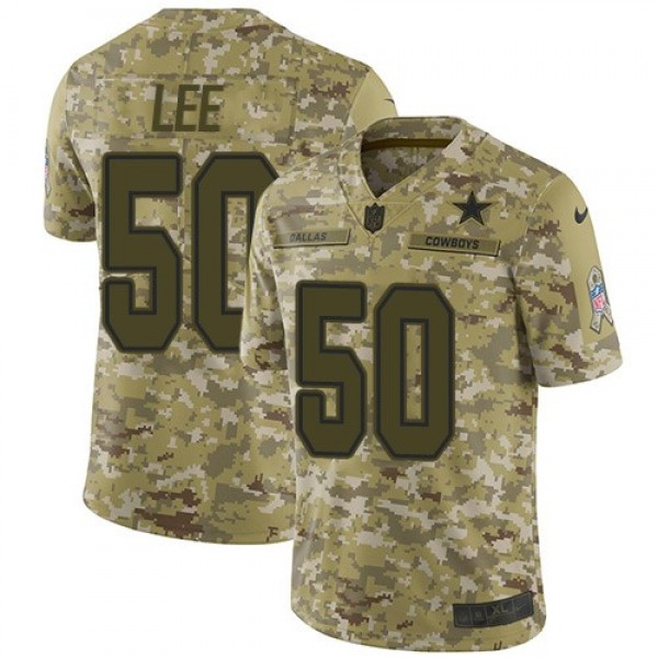 Nike Cowboys #50 Sean Lee Camo Men's Stitched NFL Limited 2018 Salute To Service Jersey