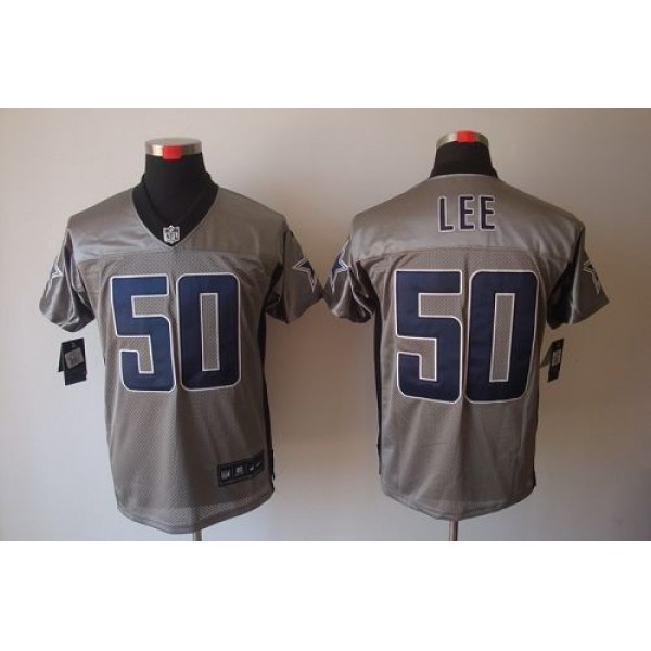 Nike Cowboys #50 Sean Lee Grey Shadow Men's Stitched NFL Elite Jersey