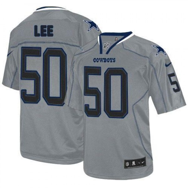 Nike Cowboys #50 Sean Lee Lights Out Grey Men's Stitched NFL Elite Jersey