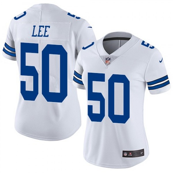 Women's Cowboys #50 Sean Lee White Stitched NFL Vapor Untouchable Limited Jersey