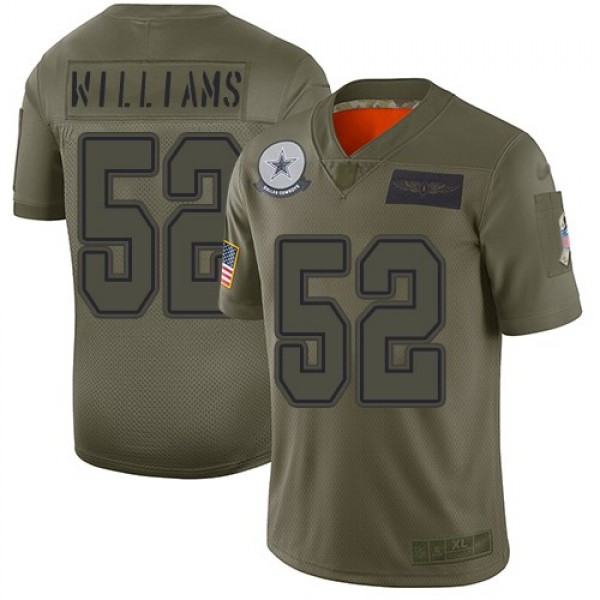 Nike Cowboys #52 Connor Williams Camo Men's Stitched NFL Limited 2019 Salute To Service Jersey