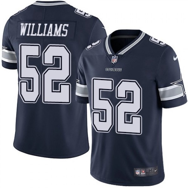 Nike Cowboys #52 Connor Williams Navy Blue Team Color Men's Stitched NFL Vapor Untouchable Limited Jersey