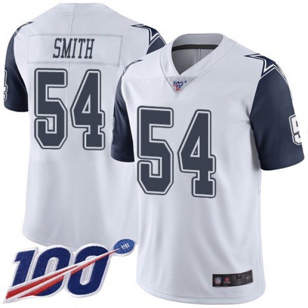 Nike Cowboys #54 Jaylon Smith White Men's Stitched NFL Limited Rush 100th Season Jersey