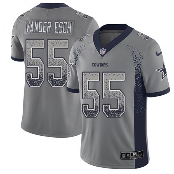 Nike Cowboys #55 Leighton Vander Esch Gray Men's Stitched NFL Limited Rush Drift Fashion Jersey