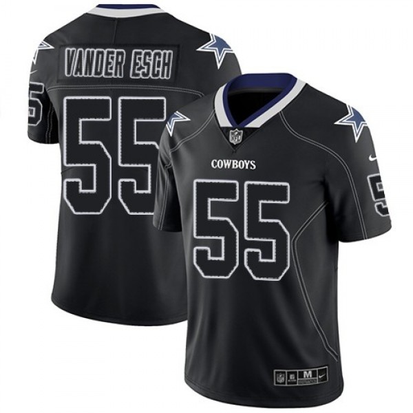 Nike Cowboys #55 Leighton Vander Esch Lights Out Black Men's Stitched NFL Limited Rush Jersey