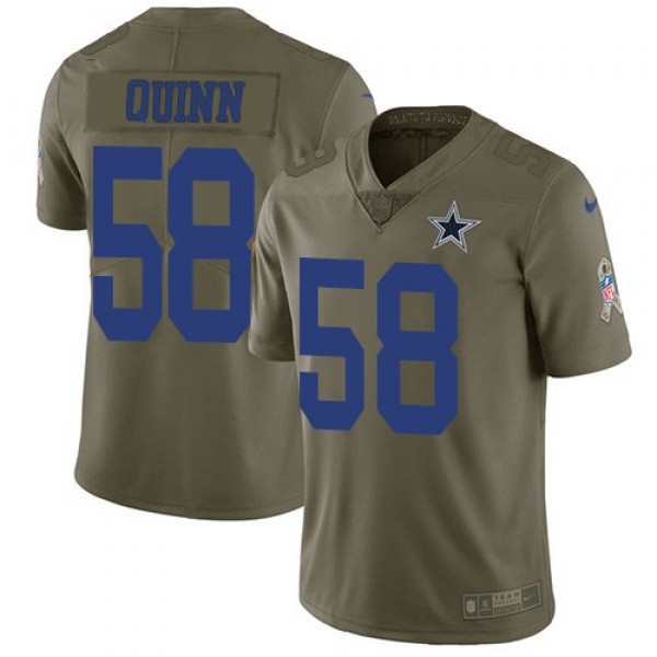 Nike Cowboys #58 Robert Quinn Olive Men's Stitched NFL Limited 2017 Salute To Service Jersey