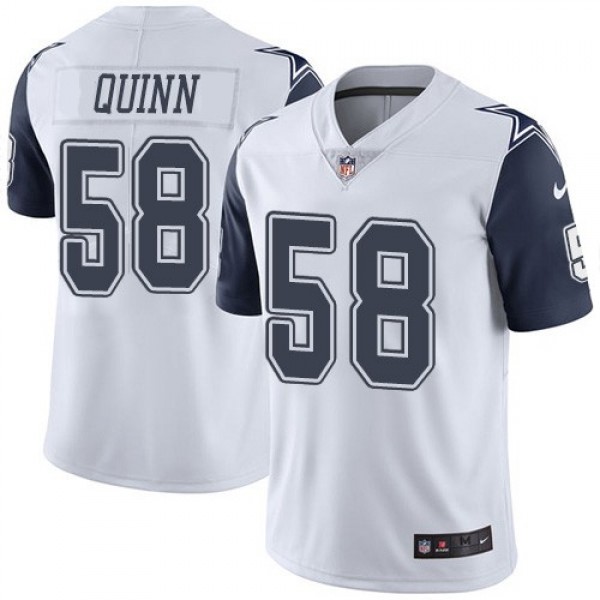 Nike Cowboys #58 Robert Quinn White Men's Stitched NFL Limited Rush Jersey