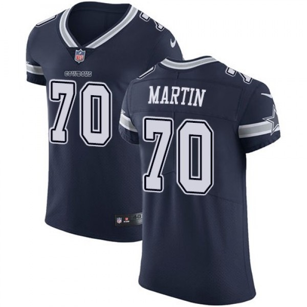 Nike Cowboys #70 Zack Martin Navy Blue Team Color Men's Stitched NFL Vapor Untouchable Elite Jersey