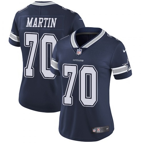 Women's Cowboys #70 Zack Martin Navy Blue Team Color Stitched NFL Vapor Untouchable Limited Jersey