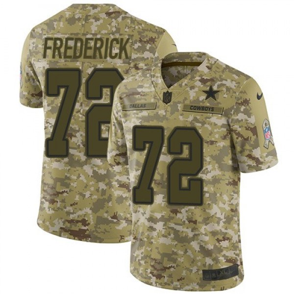 Nike Cowboys #72 Travis Frederick Camo Men's Stitched NFL Limited 2018 Salute To Service Jersey