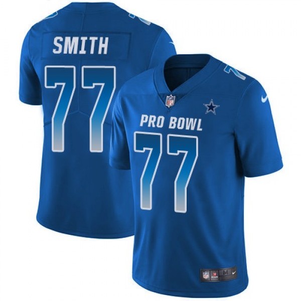 Women's Cowboys #77 Tyron Smith Royal Stitched NFL Limited NFC 2018 Pro Bowl Jersey