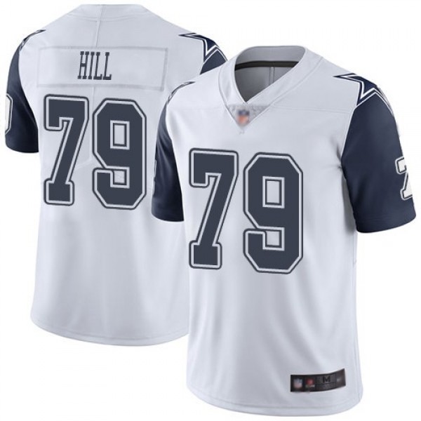 Nike Cowboys #79 Trysten Hill White Men's Stitched NFL Limited Rush Jersey