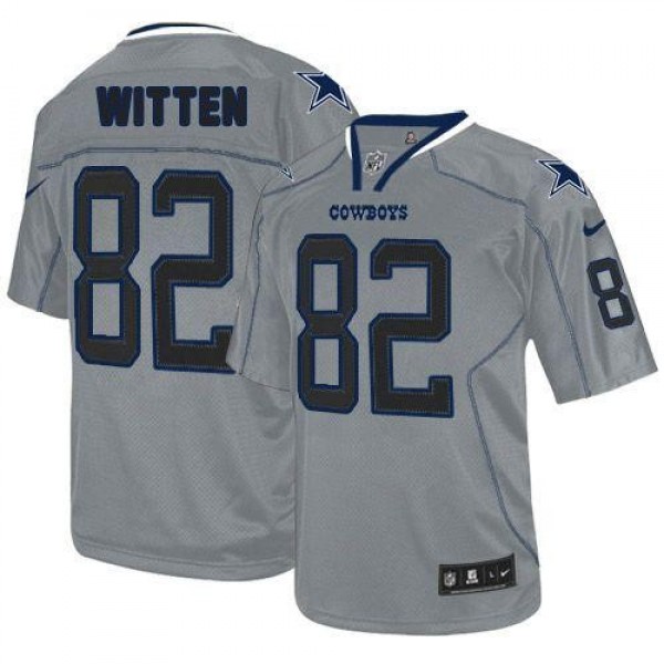 Nike Cowboys #82 Jason Witten Lights Out Grey Men's Stitched NFL Elite Jersey