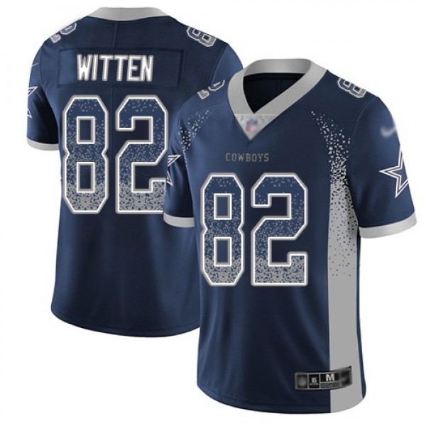 Nike Cowboys #82 Jason Witten Navy Blue Team Color Men's Stitched NFL Limited Rush Drift Fashion Jersey