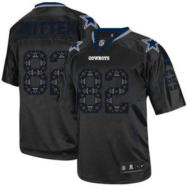 Nike Cowboys #82 Jason Witten New Lights Out Black Men's Stitched NFL Elite Jersey