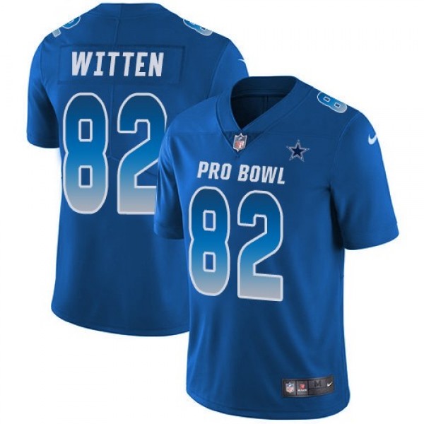 Nike Cowboys #82 Jason Witten Royal Men's Stitched NFL Limited NFC 2018 Pro Bowl Jersey