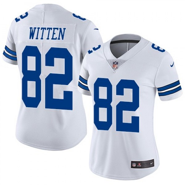 Women's Cowboys #82 Jason Witten White Stitched NFL Vapor Untouchable Limited Jersey