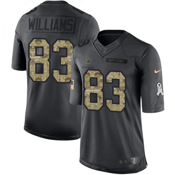 Nike Cowboys #83 Terrance Williams Black Men's Stitched NFL Limited 2016 Salute To Service Jersey
