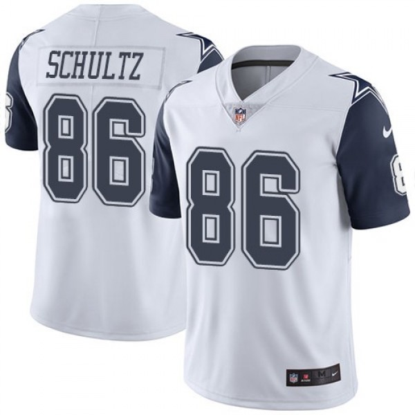 Nike Cowboys #86 Dalton Schultz White Men's Stitched NFL Limited Rush Jersey