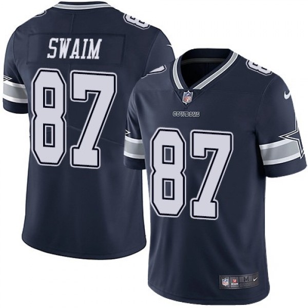 Nike Cowboys #87 Geoff Swaim Navy Blue Team Color Men's Stitched NFL Vapor Untouchable Limited Jersey