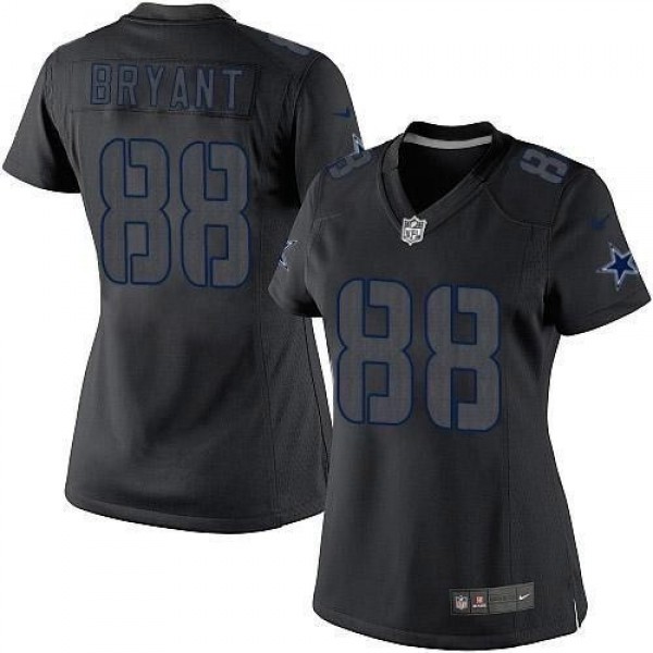 Women's Cowboys #88 Dez Bryant Black Impact Stitched NFL Limited Jersey