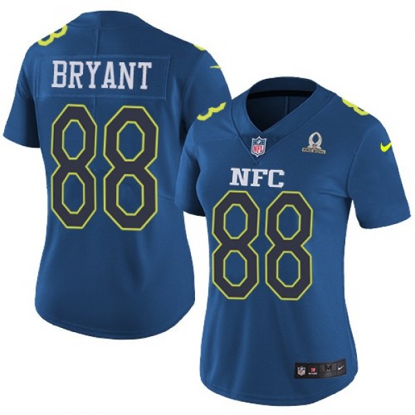 Women's Cowboys #88 Dez Bryant Navy Stitched NFL Limited NFC 2017 Pro Bowl Jersey