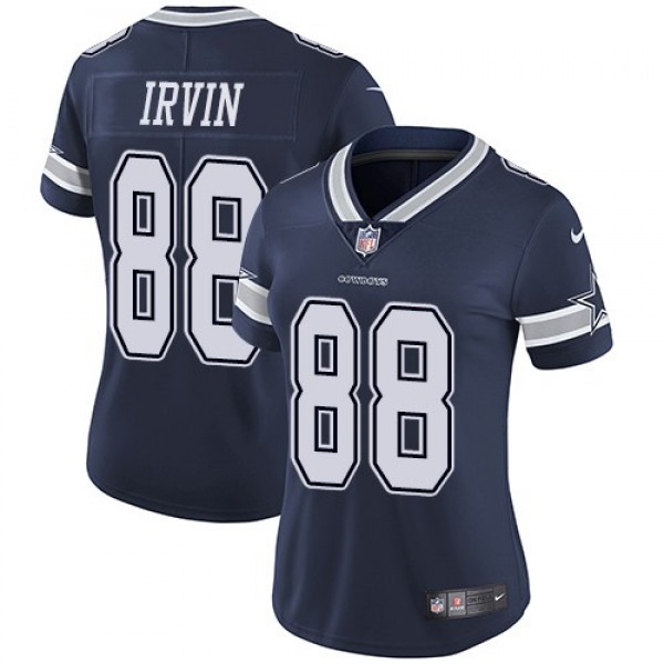 Women's Cowboys #88 Michael Irvin Navy Blue Team Color Stitched NFL Vapor Untouchable Limited Jersey