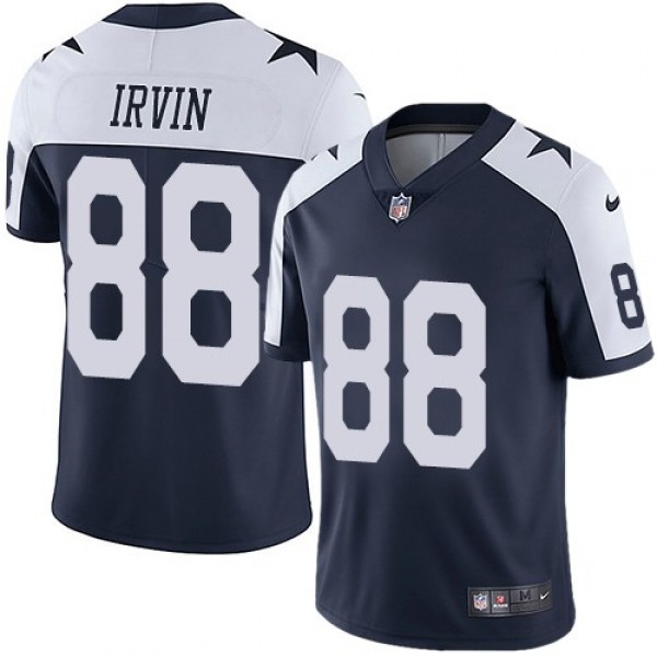 Nike Cowboys #88 Michael Irvin Navy Blue Thanksgiving Men's Stitched NFL Vapor Untouchable Limited Throwback Jersey