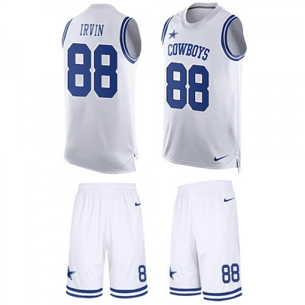 Nike Cowboys #88 Michael Irvin White Men's Stitched NFL Limited Tank Top Suit Jersey