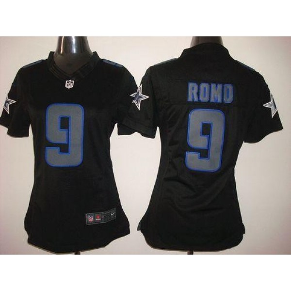 Women's Cowboys #9 Tony Romo Black Impact Stitched NFL Limited Jersey