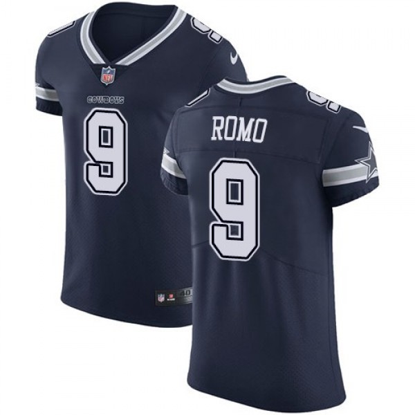 Nike Cowboys #9 Tony Romo Navy Blue Team Color Men's Stitched NFL Vapor Untouchable Elite Jersey