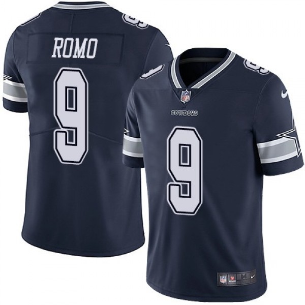 Nike Cowboys #9 Tony Romo Navy Blue Team Color Men's Stitched NFL Vapor Untouchable Limited Jersey
