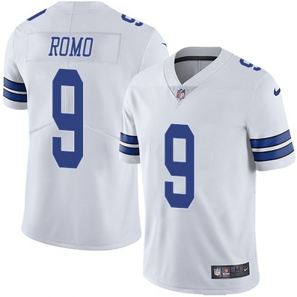 Nike Cowboys #9 Tony Romo White Men's Stitched NFL Vapor Untouchable Limited Jersey