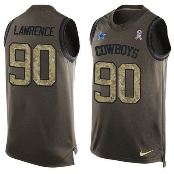 Nike Cowboys #90 Demarcus Lawrence Green Men's Stitched NFL Limited Salute To Service Tank Top Jersey