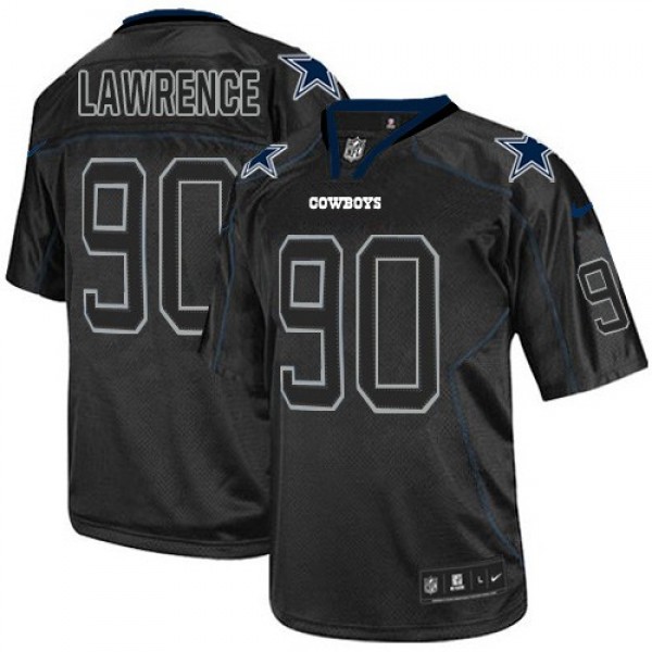 Nike Cowboys #90 Demarcus Lawrence Lights Out Black Men's Stitched NFL Elite Jersey
