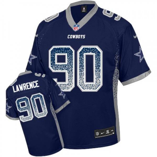 Nike Cowboys #90 Demarcus Lawrence Navy Blue Team Color Men's Stitched NFL Elite Drift Fashion Jersey