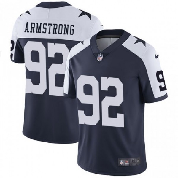 Nike Cowboys #92 Dorance Armstrong Navy Blue Thanksgiving Men's Stitched NFL Vapor Untouchable Limited Throwback Jersey